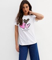 New Look White Amour Paris Heart Logo T-Shirt